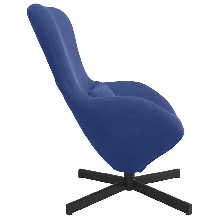 Eivormige stoel Politieblauw 63 x 73 x 90 cm Fluweel