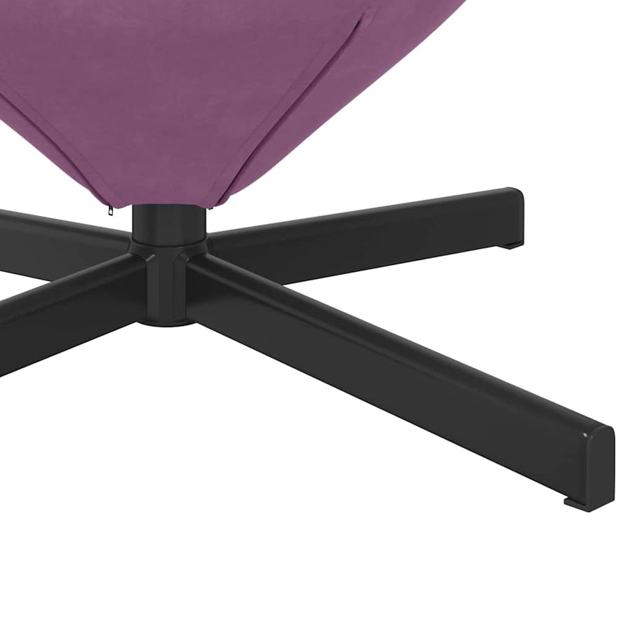Eivormige stoel Paars 63 x 73 x 90 cm Fluweel