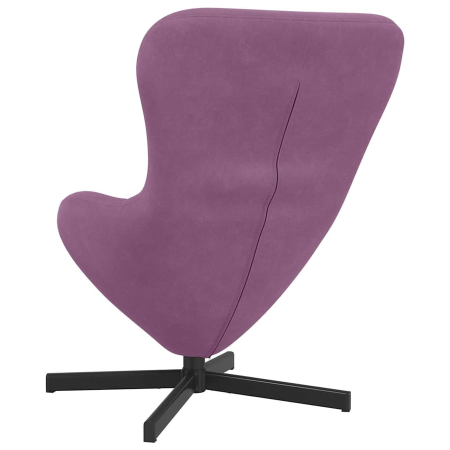 Eivormige stoel Paars 63 x 73 x 90 cm Fluweel