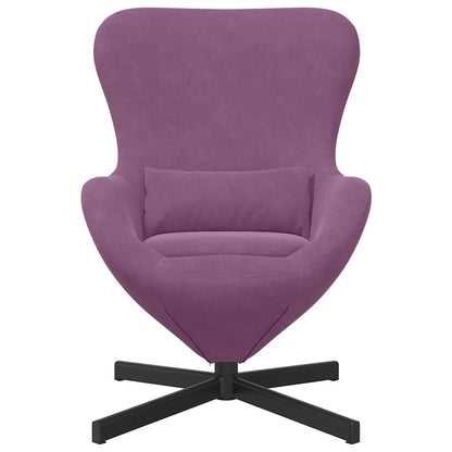 Eivormige stoel Paars 63 x 73 x 90 cm Fluweel