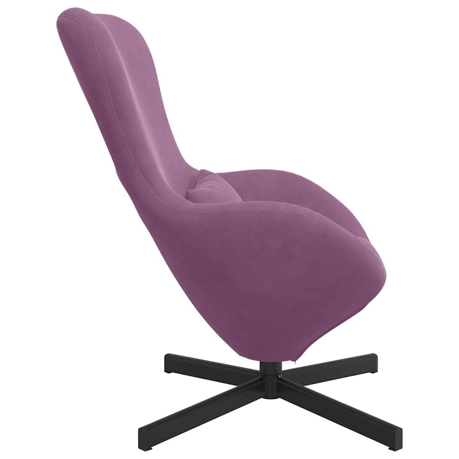 Eivormige stoel Paars 63 x 73 x 90 cm Fluweel