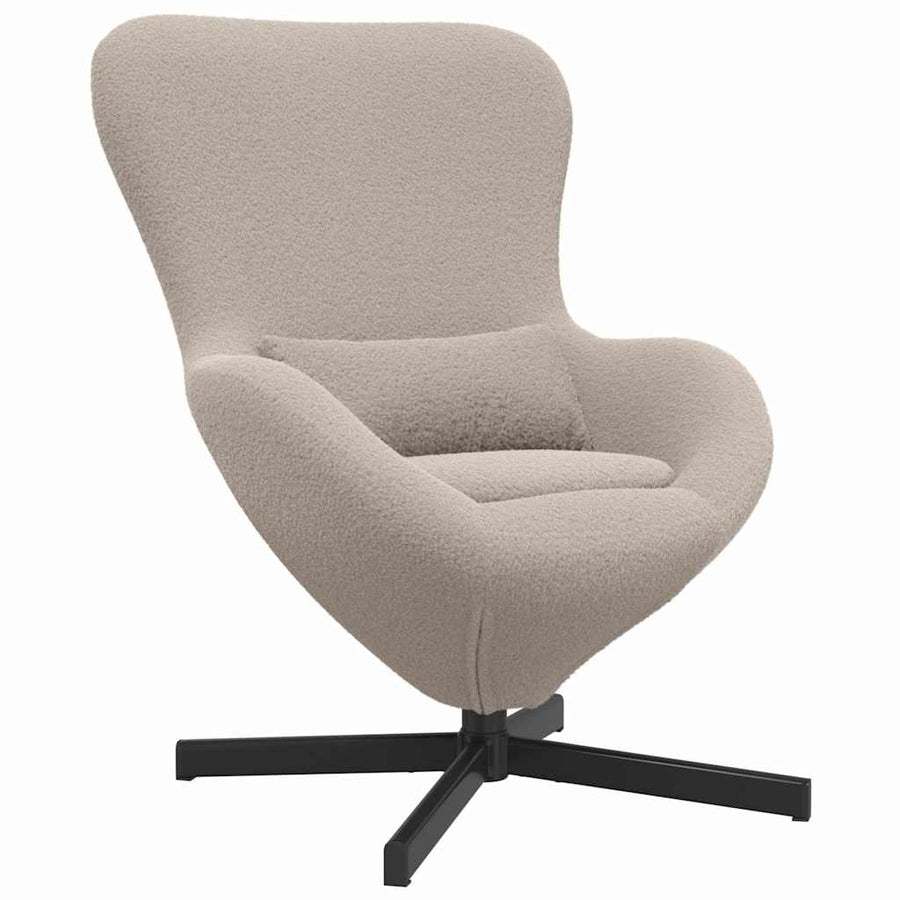 Eivormige stoel Lichtgrijs 63 x 73 x 90 cm Stof