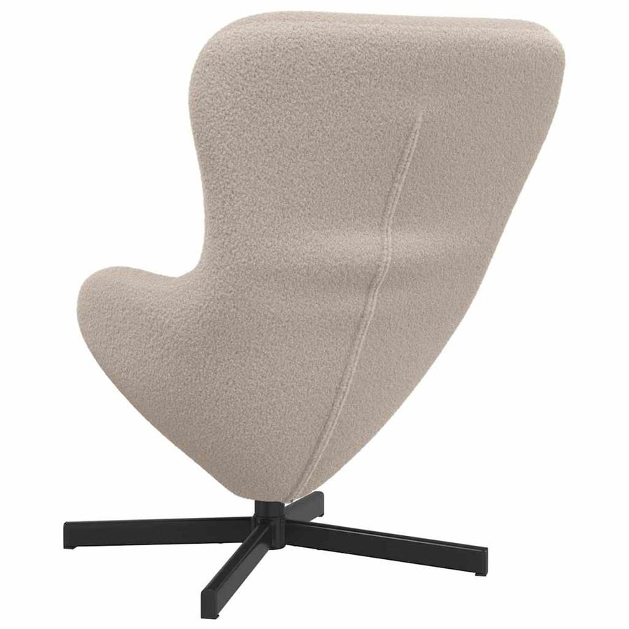 Eivormige stoel Lichtgrijs 63 x 73 x 90 cm Stof