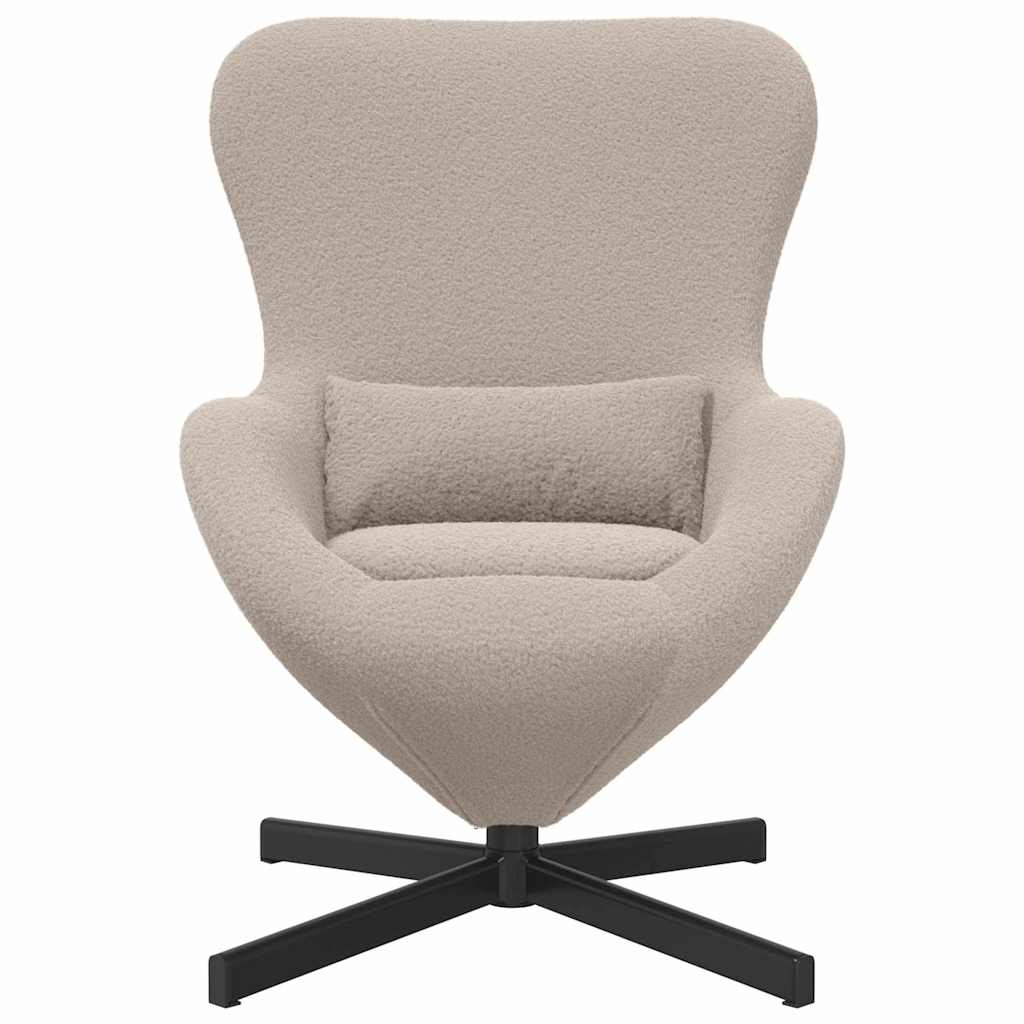 Eivormige stoel Lichtgrijs 63 x 73 x 90 cm Stof