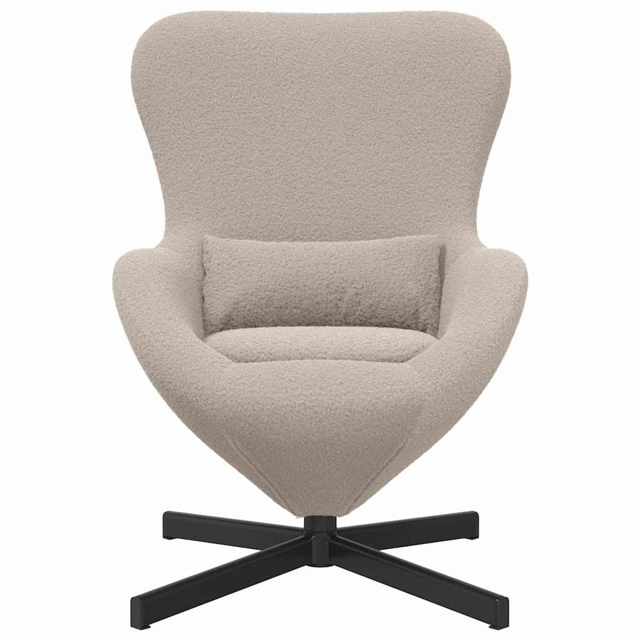 Eivormige stoel Lichtgrijs 63 x 73 x 90 cm Stof