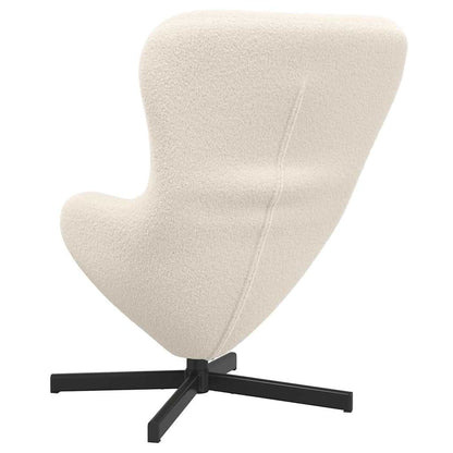 Eivormige stoel Crème 63 x 73 x 90 cm Stof
