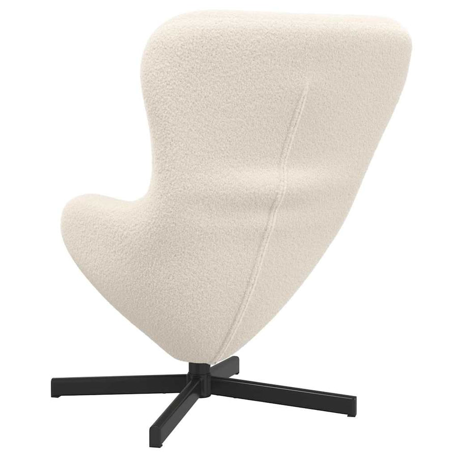 Eivormige stoel Crème 63 x 73 x 90 cm Stof