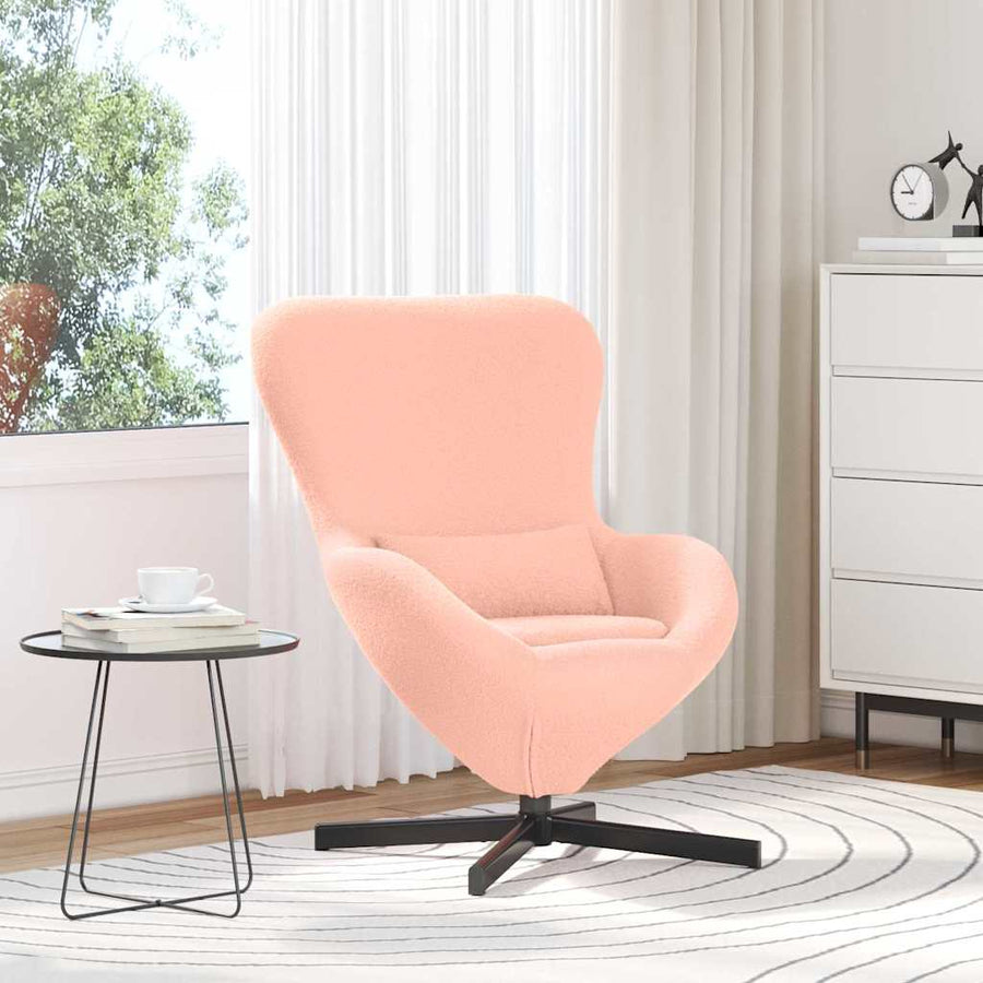 Eivormige stoel Roze 63 x 73 x 90 cm Stof