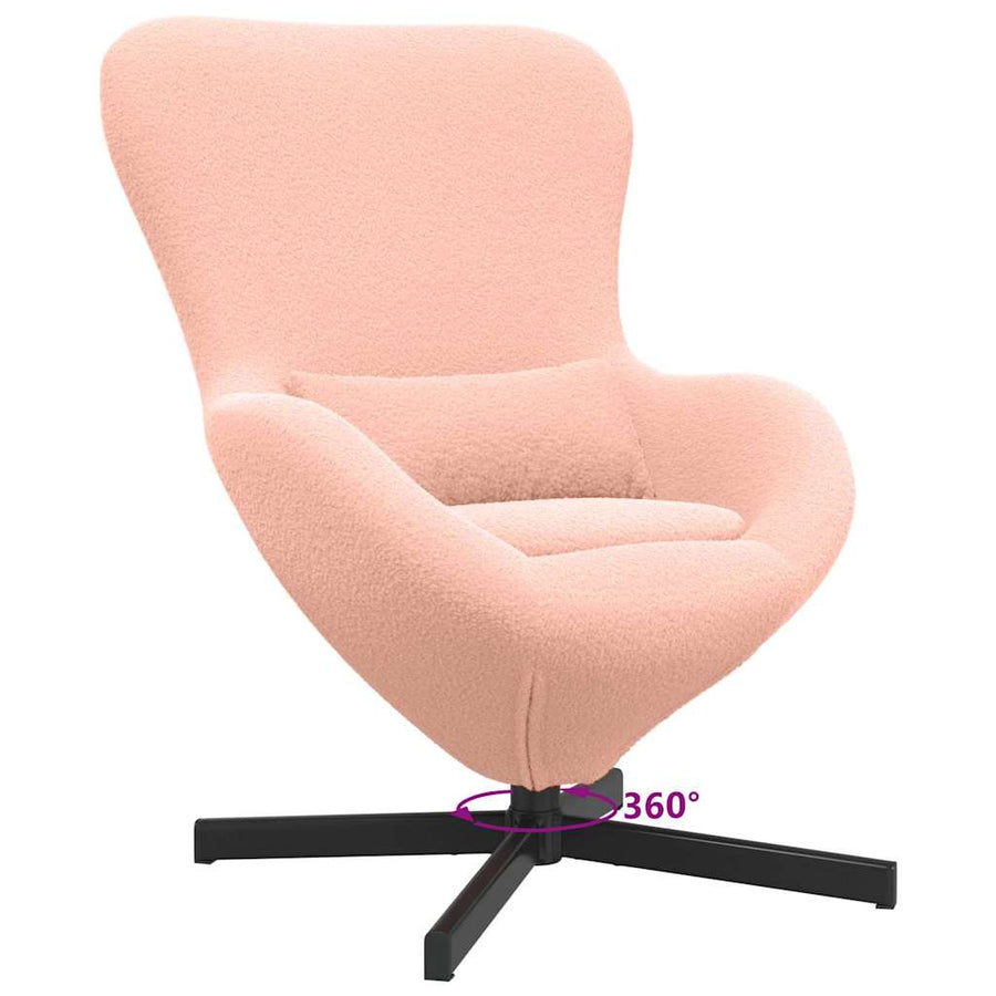 Eivormige stoel Roze 63 x 73 x 90 cm Stof