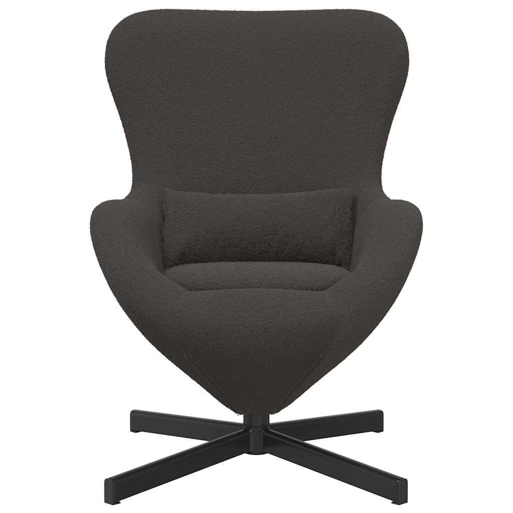 Eivormige stoel Donkergrijs 63 x 73 x 90 cm Stof