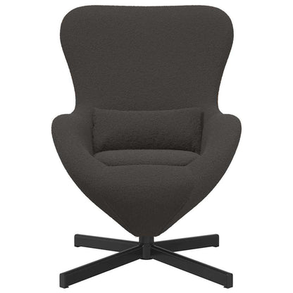 Eivormige stoel Donkergrijs 63 x 73 x 90 cm Stof
