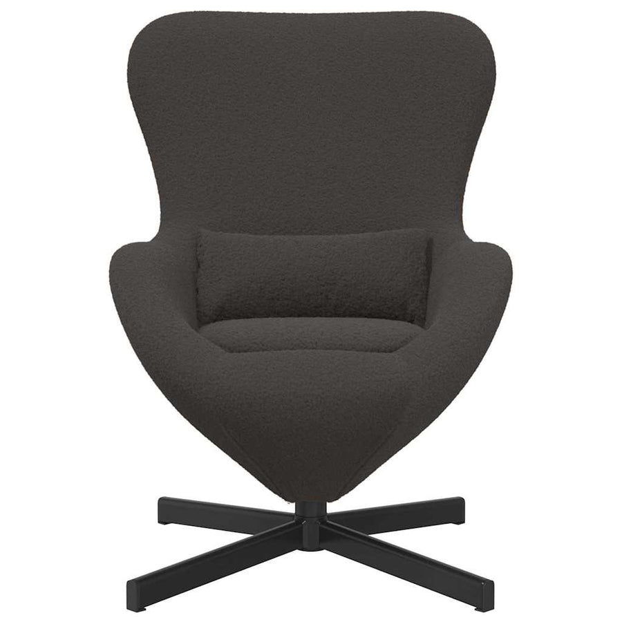 Eivormige stoel Donkergrijs 63 x 73 x 90 cm Stof