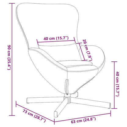 Eivormige stoel Donkergrijs 63 x 73 x 90 cm Stof