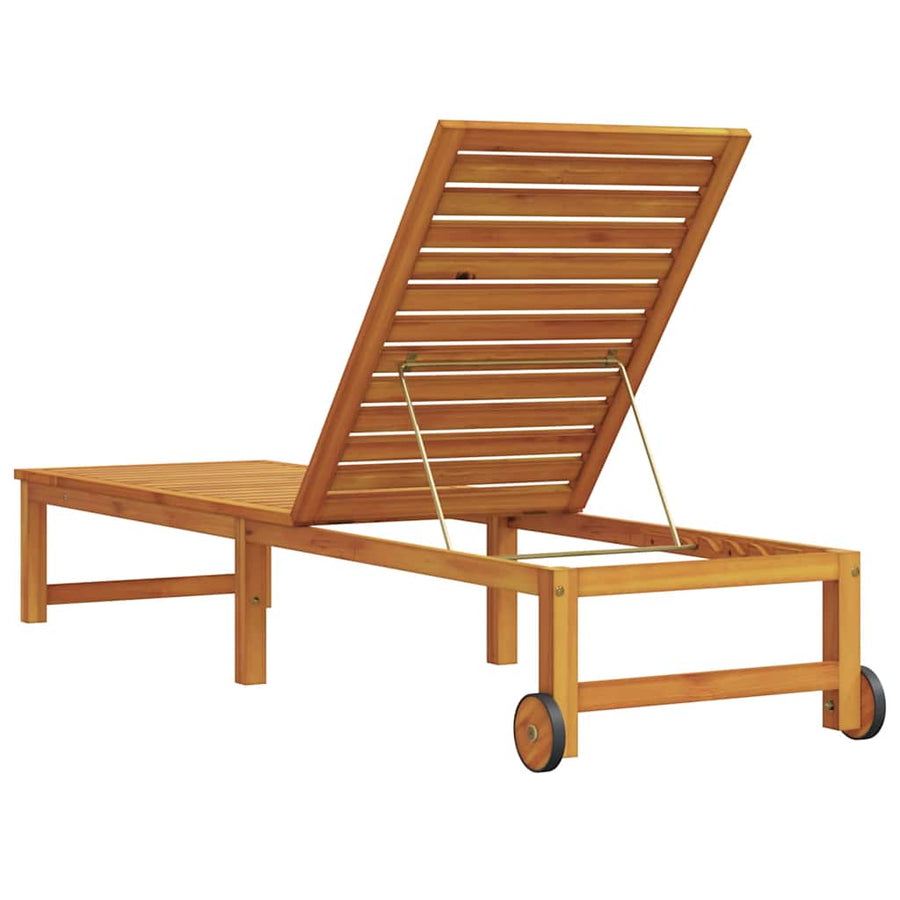 Ligstoel Bruin 202 x 53 x 89 cm Massief Acaciahout