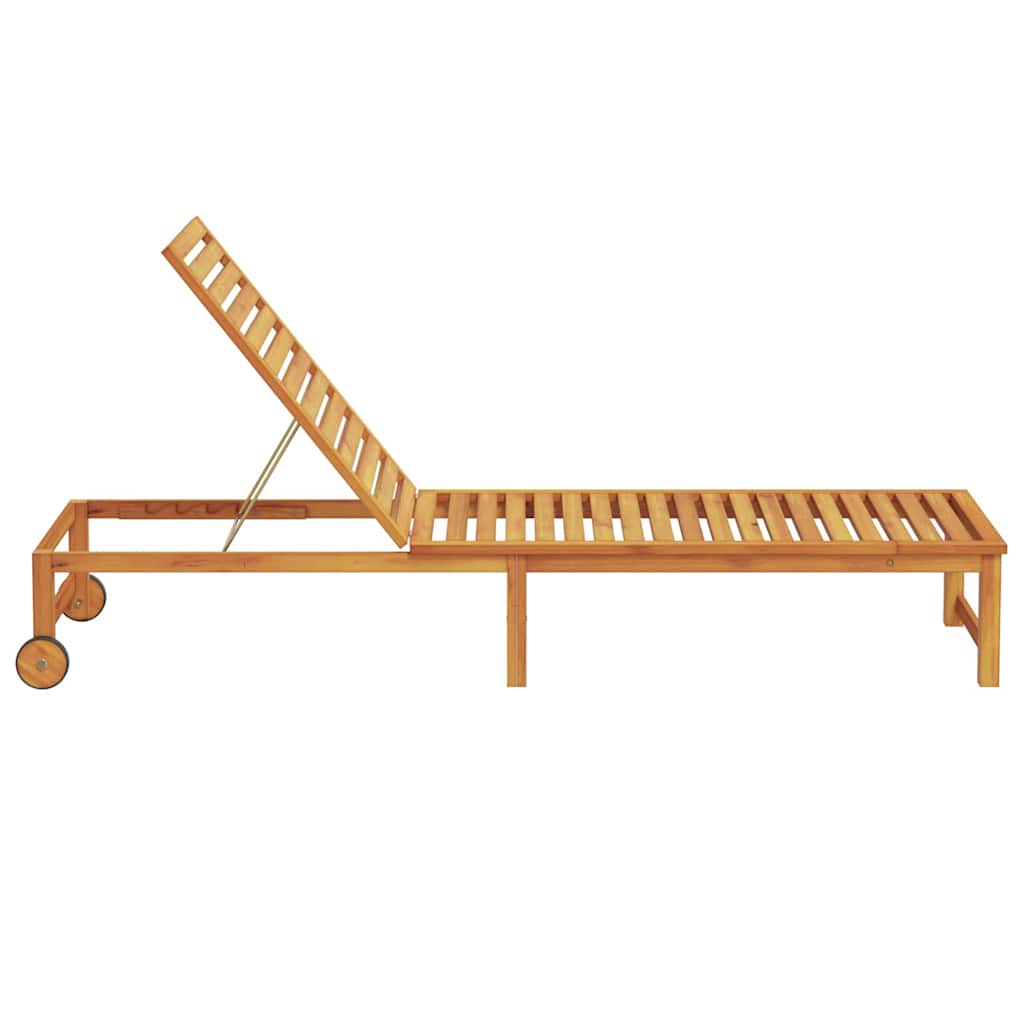 Ligstoel Bruin 202 x 53 x 89 cm Massief Acaciahout