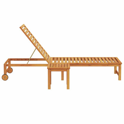 Ligstoel Bruin 202 x 53 x 89 cm Massief Acaciahout