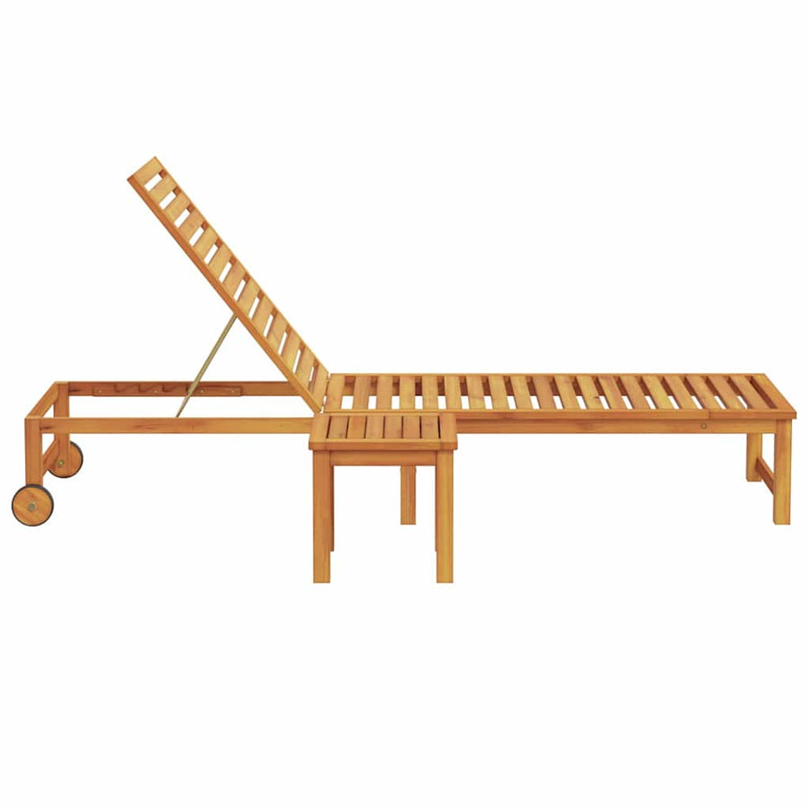 Ligstoel Bruin 202 x 53 x 89 cm Massief Acaciahout