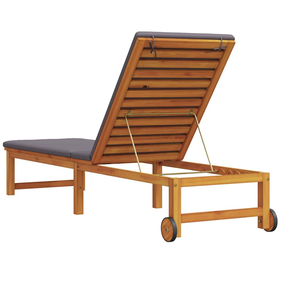 Ligstoel Bruin 202 x 53 x 89 cm Massief Acaciahout