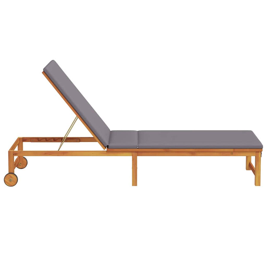 Ligstoel Bruin 202 x 53 x 89 cm Massief Acaciahout