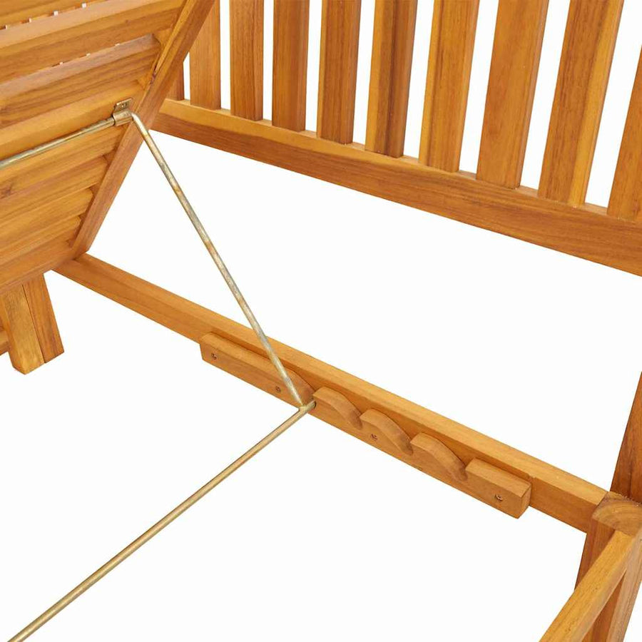 Ligstoel Olie naturel 200 x 57 x 75cm Massief acaciahout
