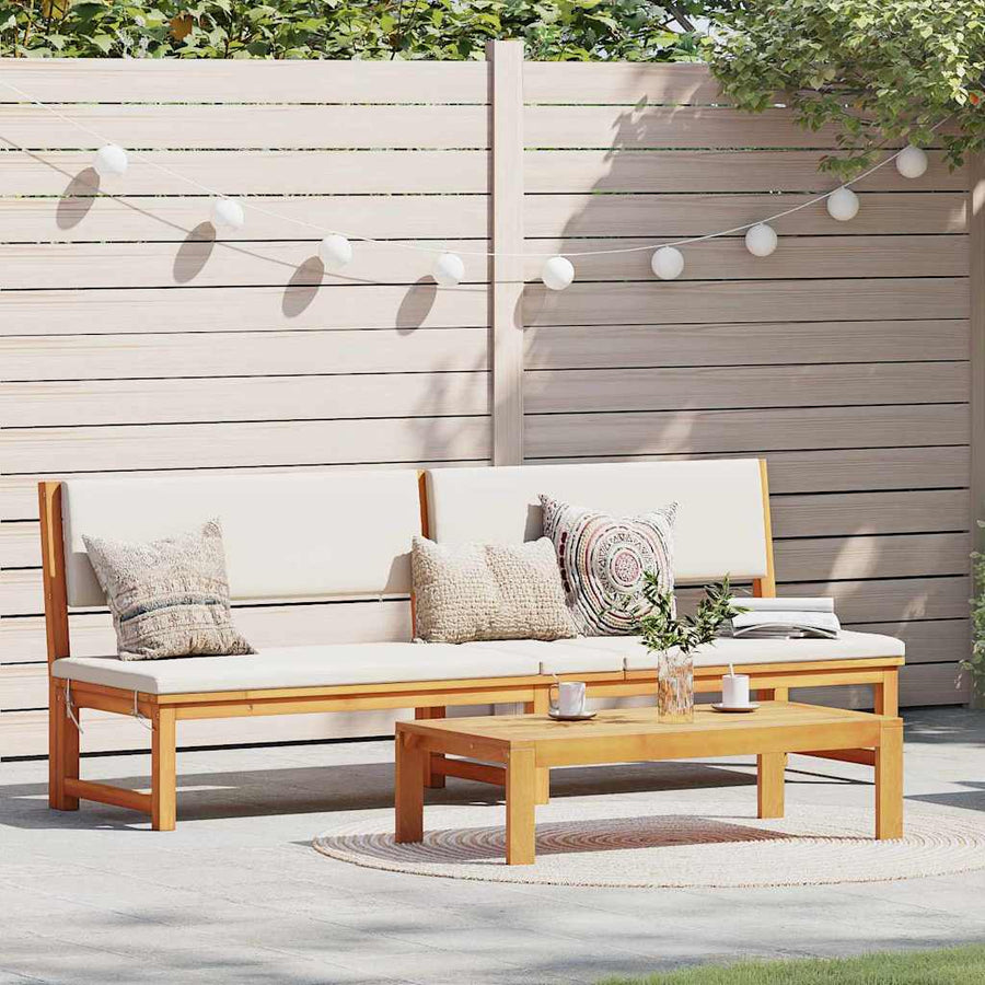 Ligstoel Olie naturel 200 x 57 x 75cm Massief acaciahout