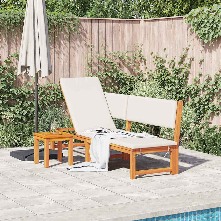 Ligstoel Olie naturel 200 x 57 x 75cm Massief acaciahout