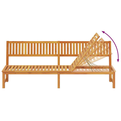 Ligstoel Olie naturel 200 x 57 x 75cm Massief acaciahout
