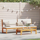Sun Lounger Oil natural 200 x 57 x 75cm Solid acacia wood