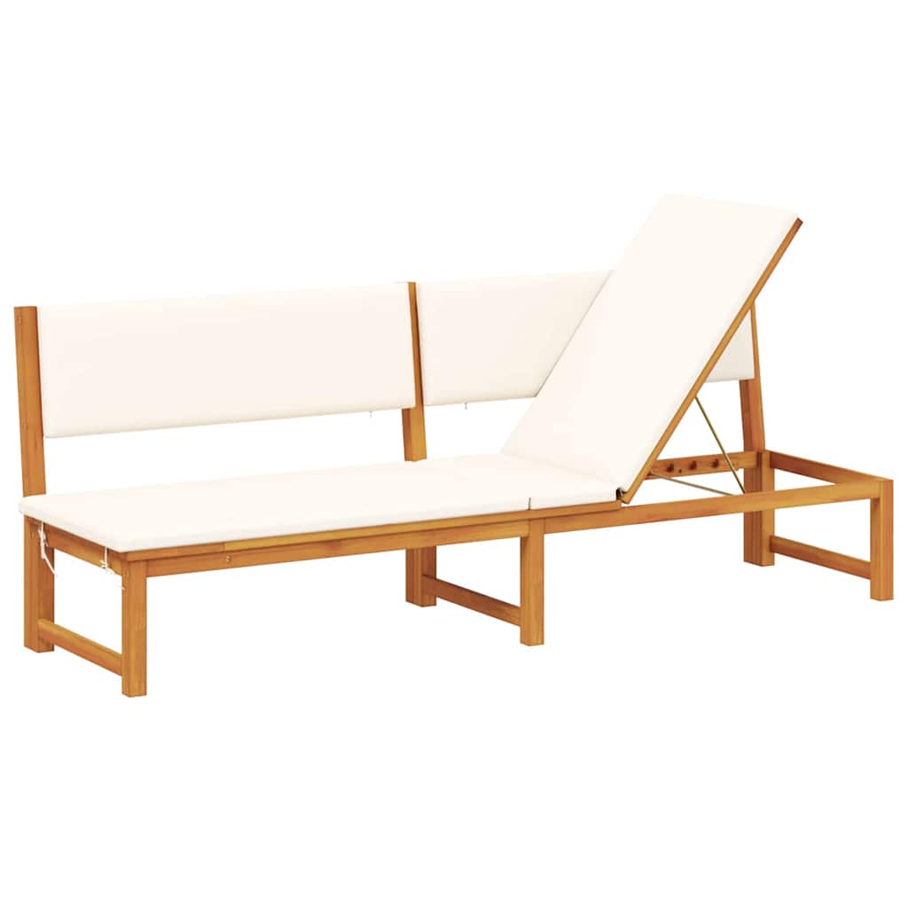 Ligstoel Olie naturel 200 x 57 x 75cm Massief acaciahout