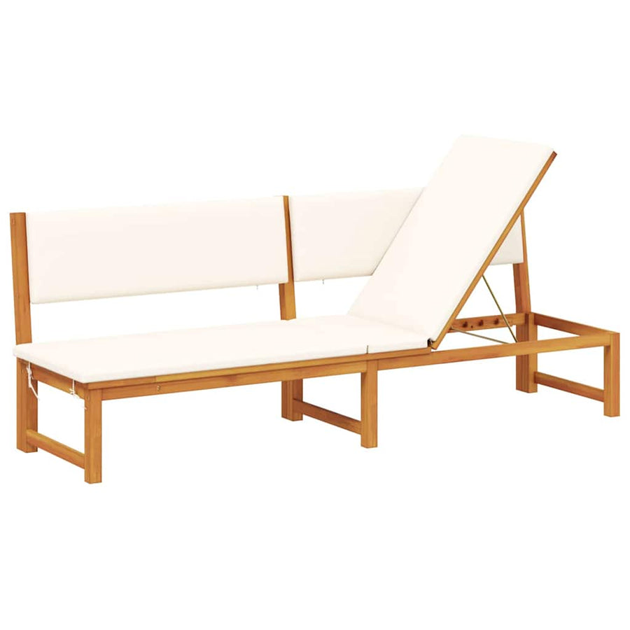 Ligstoel Olie naturel 200 x 57 x 75cm Massief acaciahout