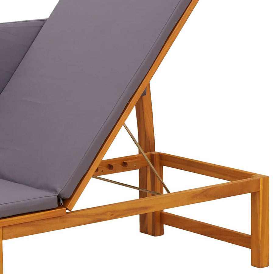Ligstoel Olie naturel 200 x 57 x 75cm Massief acaciahout