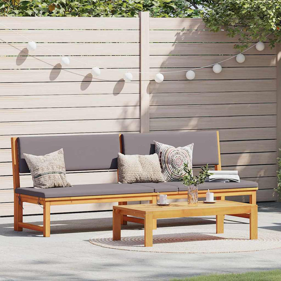 Ligstoel Olie naturel 200 x 57 x 75cm Massief acaciahout