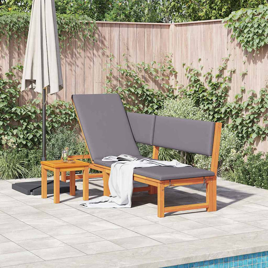 Ligstoel Olie naturel 200 x 57 x 75cm Massief acaciahout