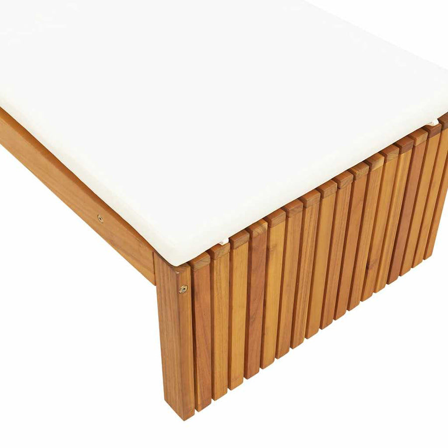 Ligstoel Olie naturel 200 x 55 x 94 cm Massief acaciahout