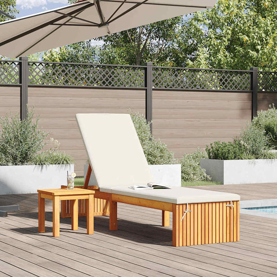 Ligstoel Olie naturel 200 x 55 x 94 cm Massief acaciahout