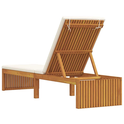 Ligstoel Olie naturel 200 x 55 x 94 cm Massief acaciahout