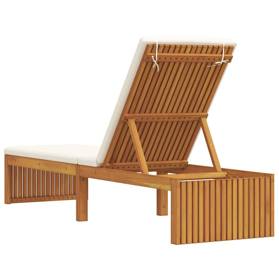 Ligstoel Olie naturel 200 x 55 x 94 cm Massief acaciahout