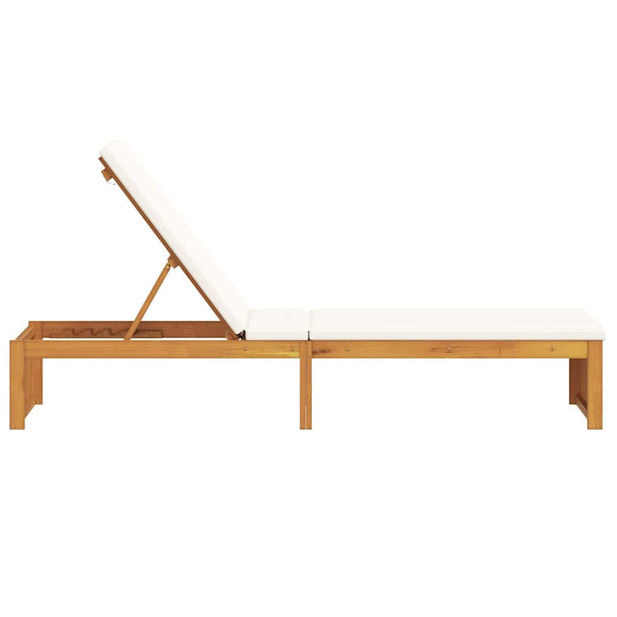 Ligstoel Olie naturel 200 x 55 x 94 cm Massief acaciahout
