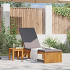 Sun Lounger Natural Oil 200 x 55 x 94 cm Solid Acacia Wood