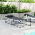 Tuin ligbed 199x80x72,5 cm zwart staal