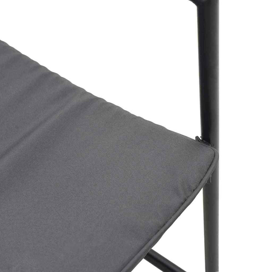 Stoel met kussen 4 pcs Zwart en Anthraciet Textileen