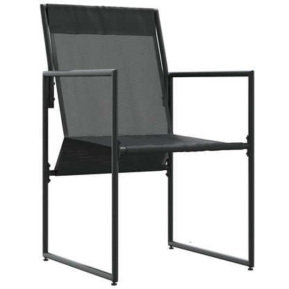 Stoel met kussen 4 pcs Zwart en Anthraciet Textileen