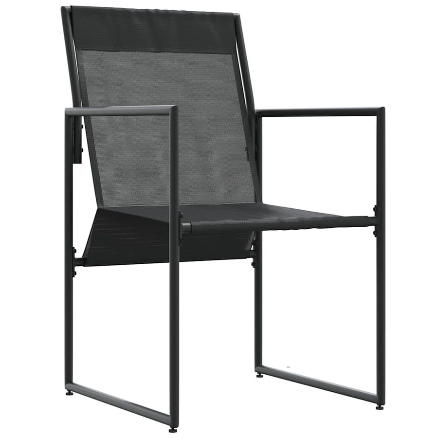 Stoel met kussen 4 pcs Zwart en Anthraciet Textileen