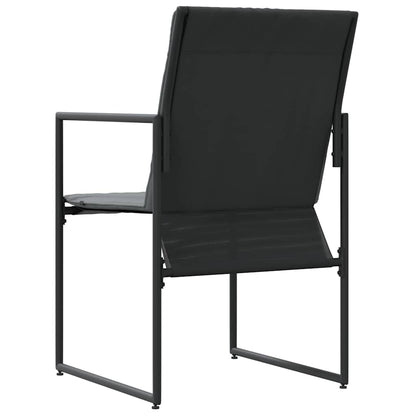 Stoel met kussen 4 pcs Zwart en Anthraciet Textileen