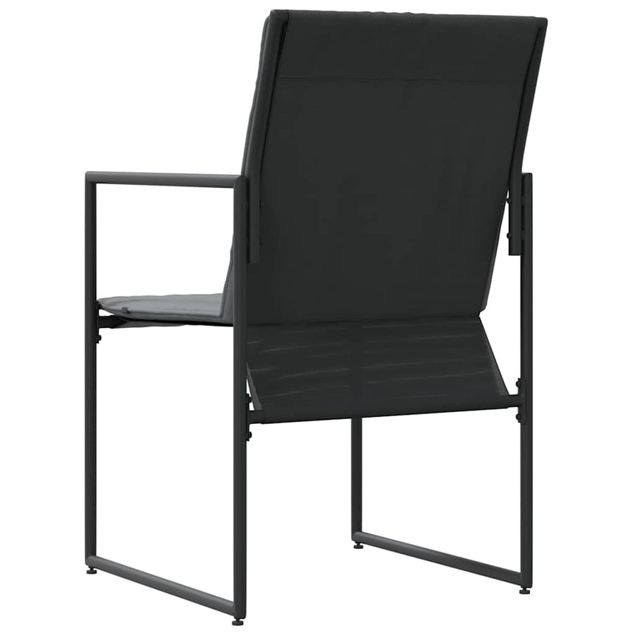 Stoel met kussen 4 pcs Zwart en Anthraciet Textileen