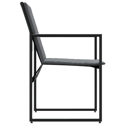 Stoel met kussen 4 pcs Zwart en Anthraciet Textileen