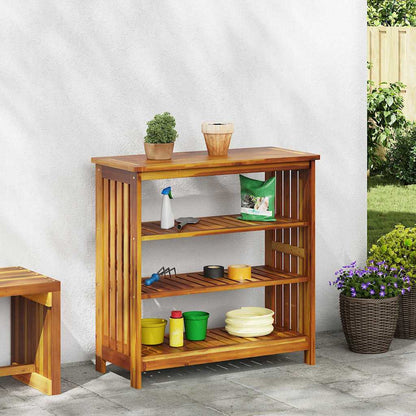 Tuinkast met plank met opslag Bruin 75 x 35 x 70cm Massief acaciahout