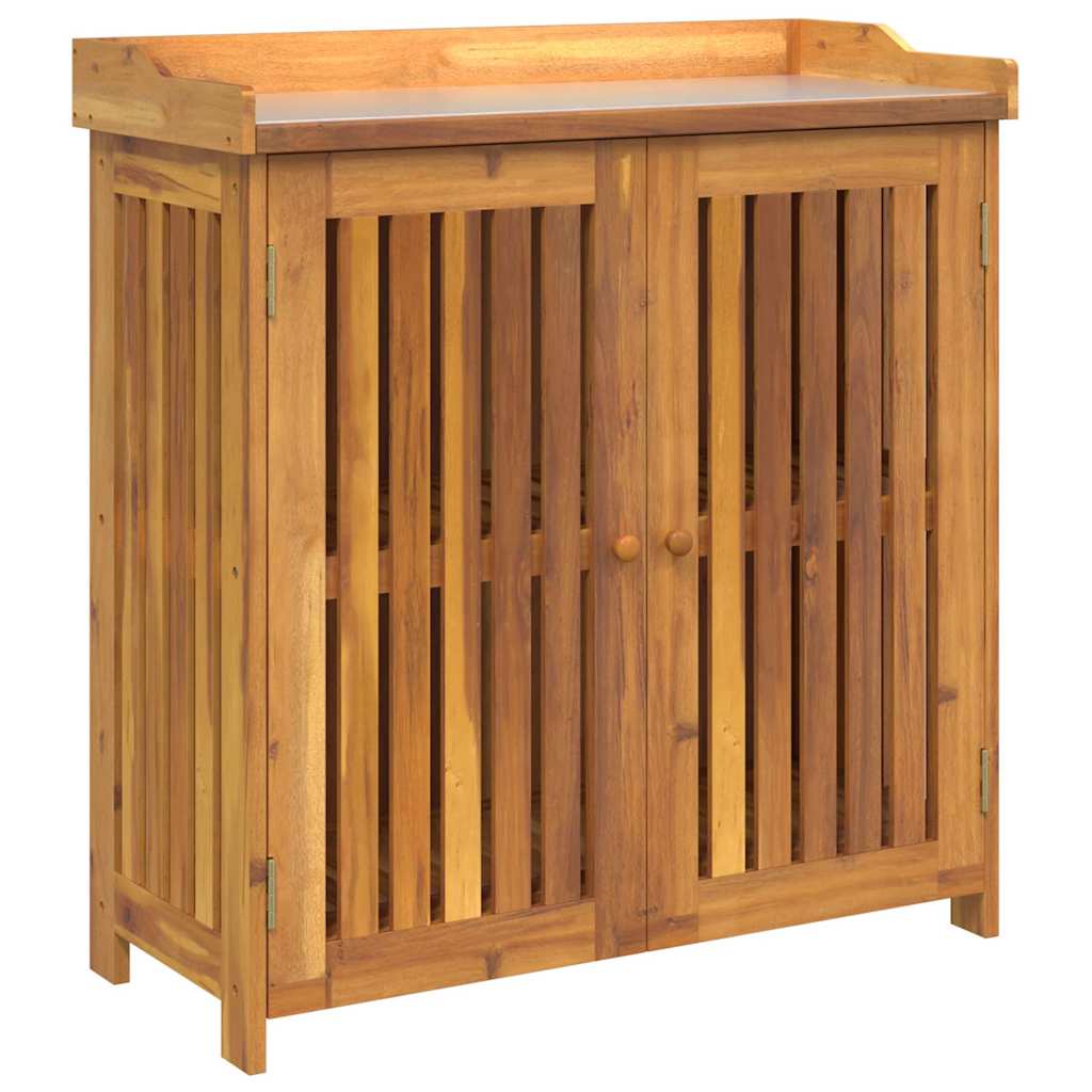 Tuinkast met opslag met de deur Bruin 78 x 36.5 x 78cm Massief acaciahout