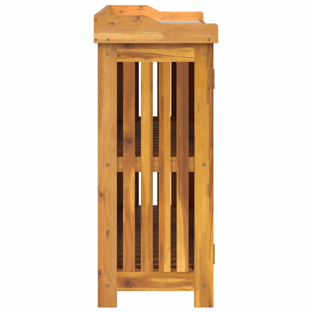 Tuinkast met opslag met de deur Bruin 78 x 36.5 x 78cm Massief acaciahout