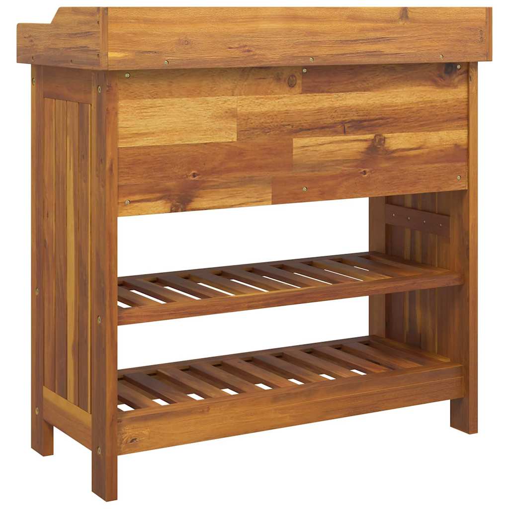 Tuinkast met lade met plank met opslag Bruin 78 x 36,5 x 78 cm Massief acaciahout